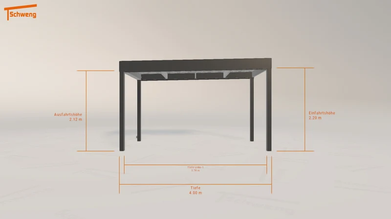 #DE Schweng Flachdachcarport C600 (ID qdnk47)