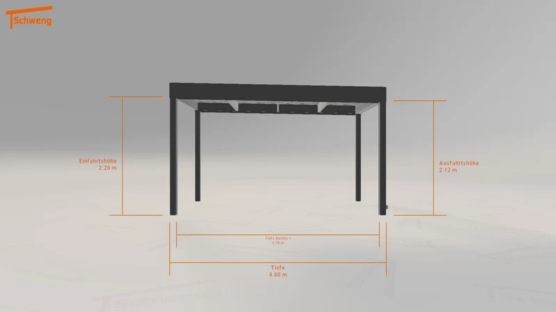 #DE Schweng Flachdachcarport C600 (ID qdnk47)