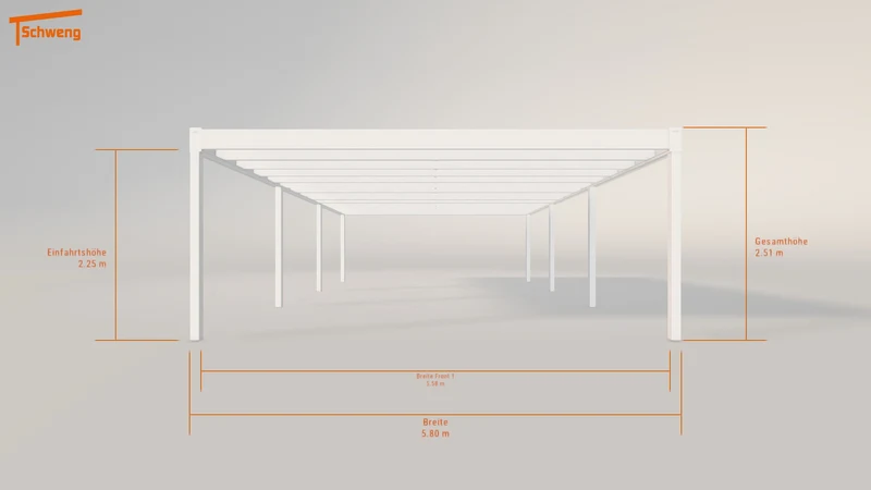 #AT Schweng Flachdachcarport C600+ (ID 2qgd47)