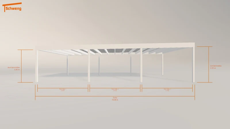#AT Schweng Flachdachcarport C600+ (ID 2qgd47)