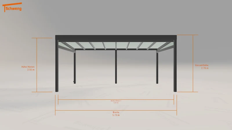 #DE Schweng Terrassenüberdachung S400 (ID x7k7j4)