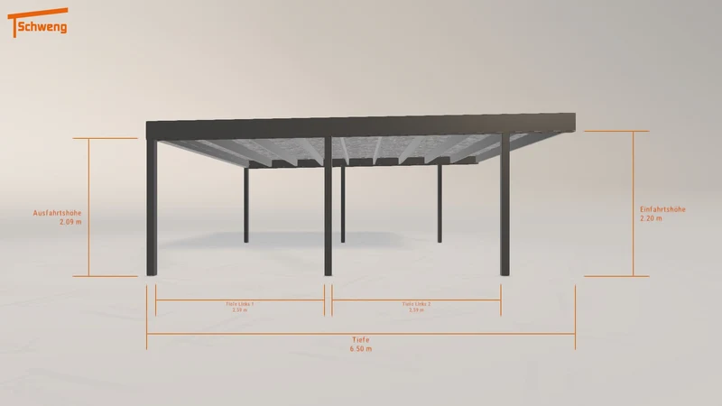 #AT Schweng Flachdachcarport C600 (ID 9w5q24)