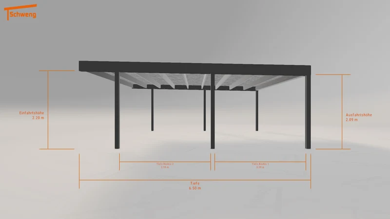 #AT Schweng Flachdachcarport C600 (ID 9w5q24)