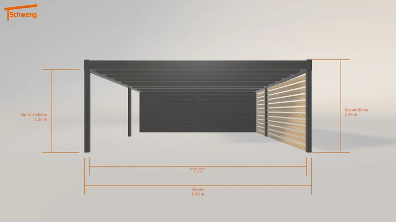 #DE Schweng Flachdachcarport C600 (ID mjq8jz) #MTG