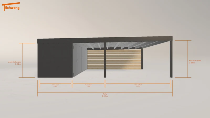 #DE Schweng Flachdachcarport C600 (ID mjq8jz) #MTG