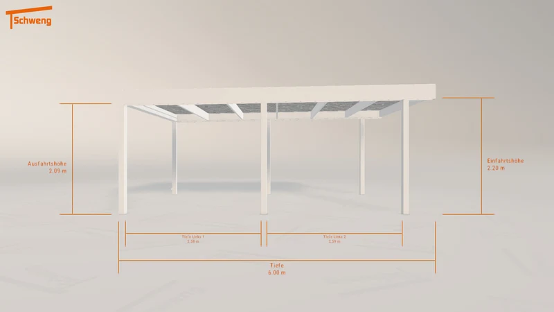 #DE Schweng Flachdachcarport C600 (ID qd3p2p) #MTG