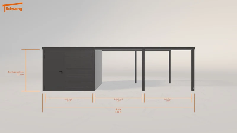 #DE Schweng Pultdachcarport S350 (ID qd3ggg)