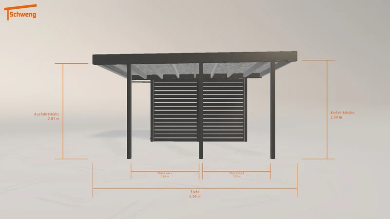 #DE Schweng Flachdachcarport C600+ (ID mjqz8r) #MTG