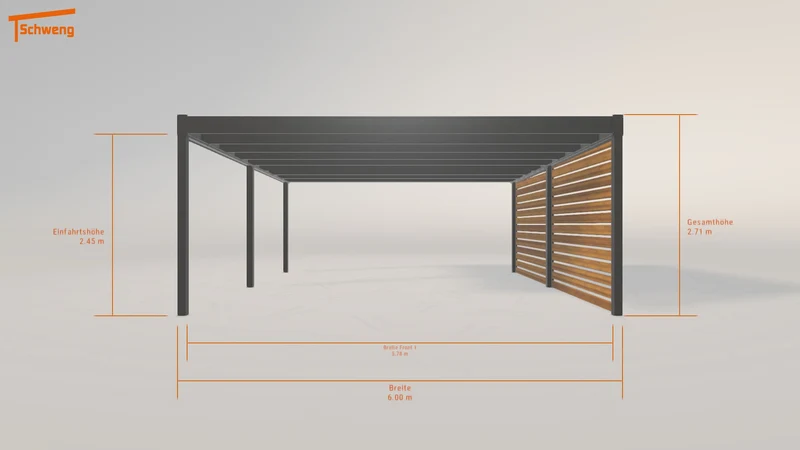 #DE Schweng Flachdachcarport C600 (ID 85ykz7) #MTG