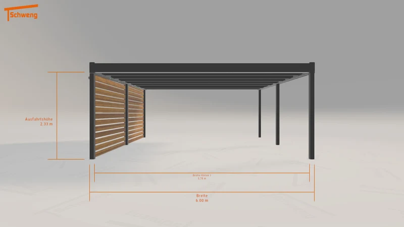 #DE Schweng Flachdachcarport C600 (ID 85ykz7) #MTG