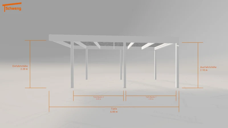 #DE Schweng Flachdachcarport C600 (ID jjny8b)