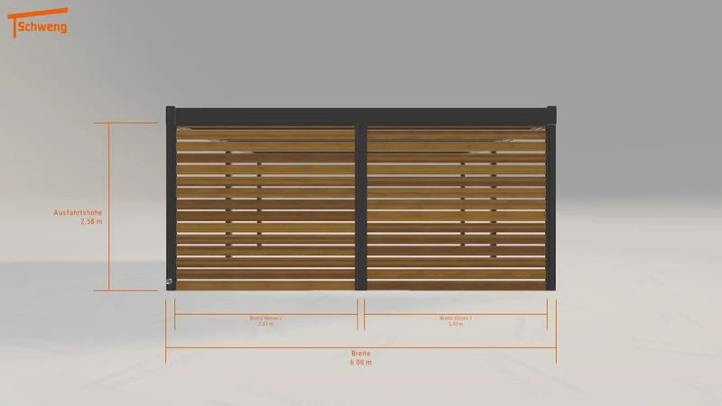 #DE Schweng Flachdachcarport C600 (ID 2qkmxr)