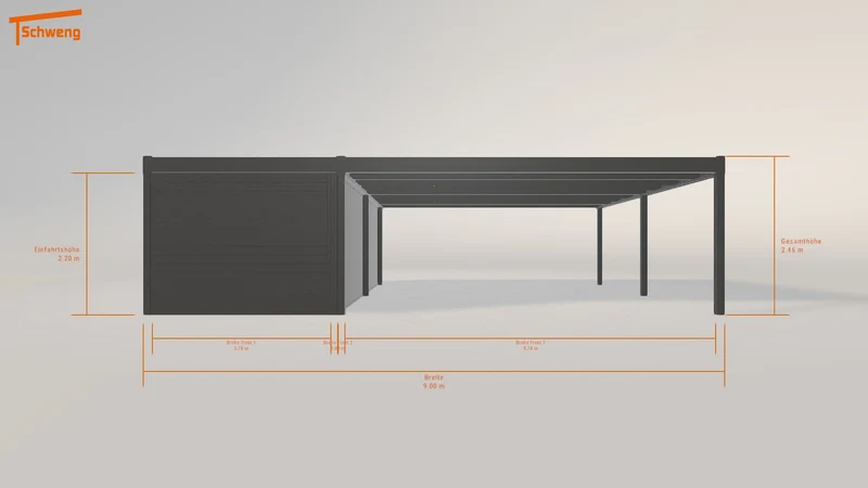 #DE Schweng Flachdachcarport C600+ (ID 42knr2) #MTG