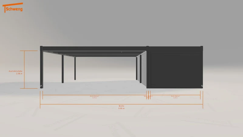 #DE Schweng Flachdachcarport C600+ (ID 42knr2) #MTG