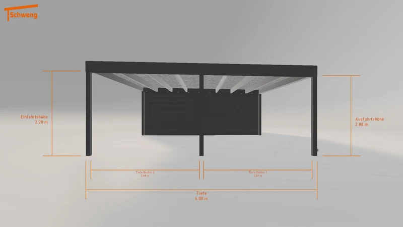 #DE Schweng Flachdachcarport C600+ (ID 42knr2) #MTG