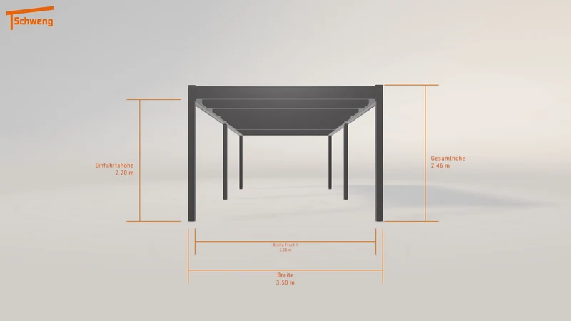 #DE Schweng Flachdachcarport C600 (ID 85y43r)