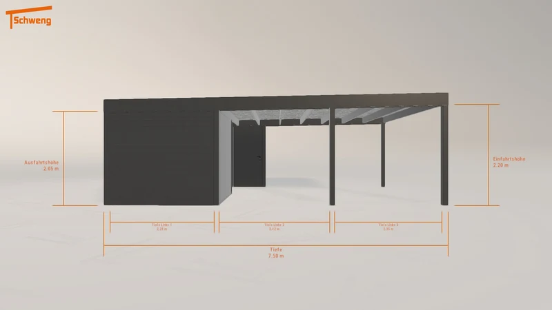 #DE Schweng Flachdachcarport C600 (ID rjk9bm) #MTG