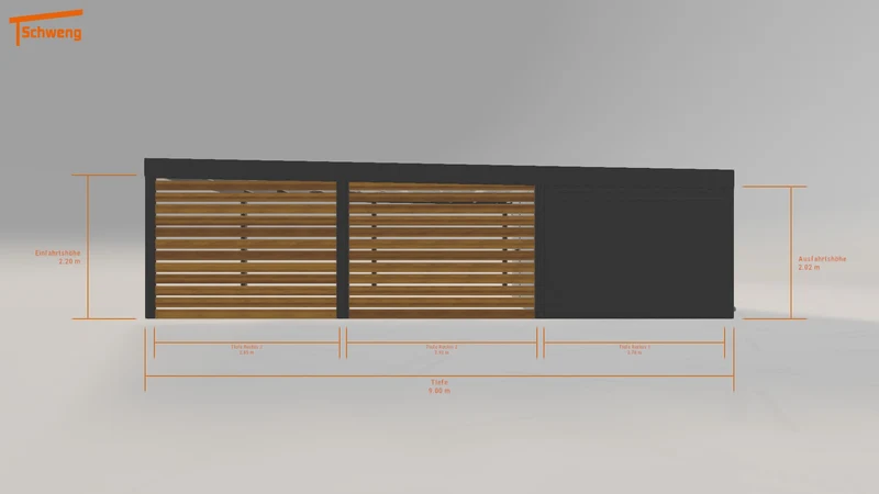 #DE Schweng Flachdachcarport C600 (ID 5mdyvv)
