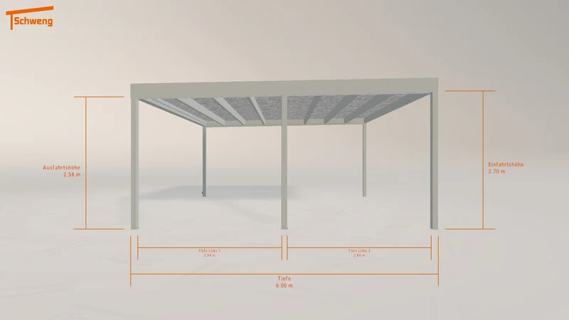 #DE Schweng Flachdachcarport C600+ (ID qdnrzn) #MTG