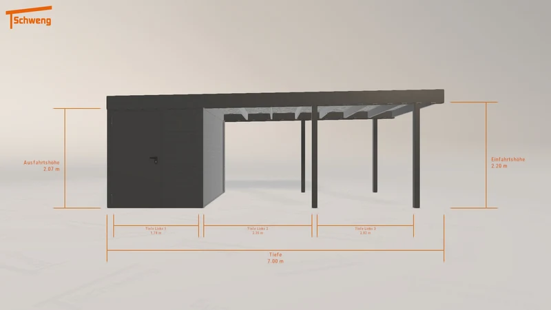 #DE Schweng Flachdachcarport C600+ (ID n5nkwb) #MTG