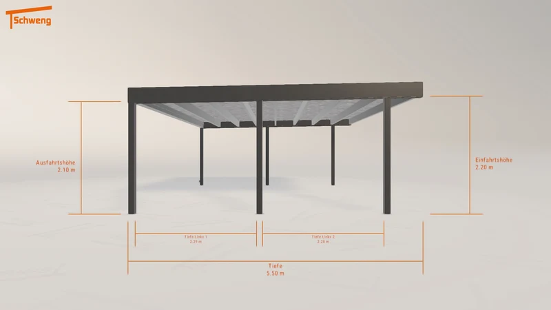#DE Schweng Flachdachcarport C600+ (ID qdnzn4) #MTG