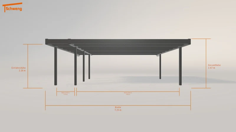 #DE Schweng Flachdachcarport C600 (ID yg245b) #MTG