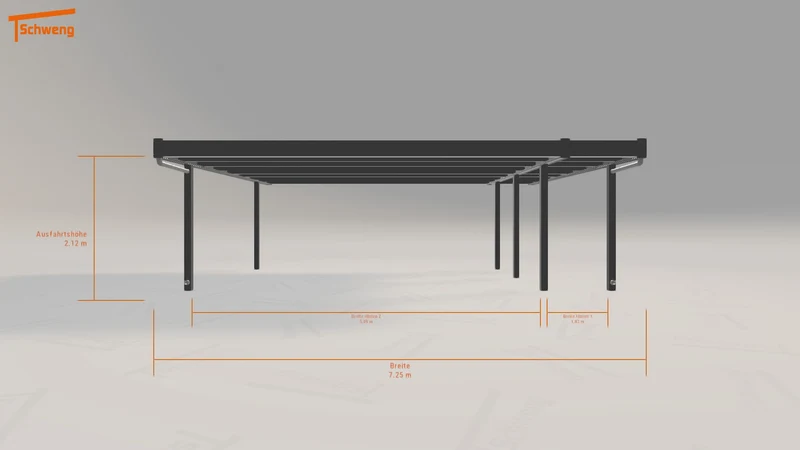 #DE Schweng Flachdachcarport C600 (ID yg245b) #MTG