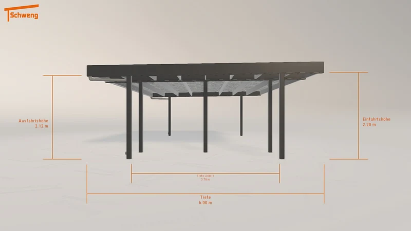 #DE Schweng Flachdachcarport C600 (ID yg245b) #MTG