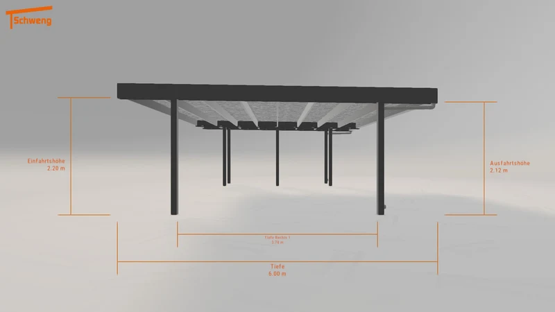 #DE Schweng Flachdachcarport C600 (ID yg245b) #MTG
