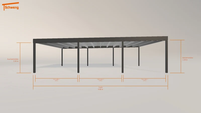 #DE Schweng Flachdachcarport C600+ (ID zb4zp5) #MTG