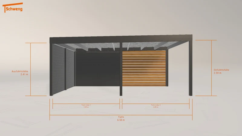 #DE Schweng Flachdachcarport C600 (ID pbdr2z) #MTG