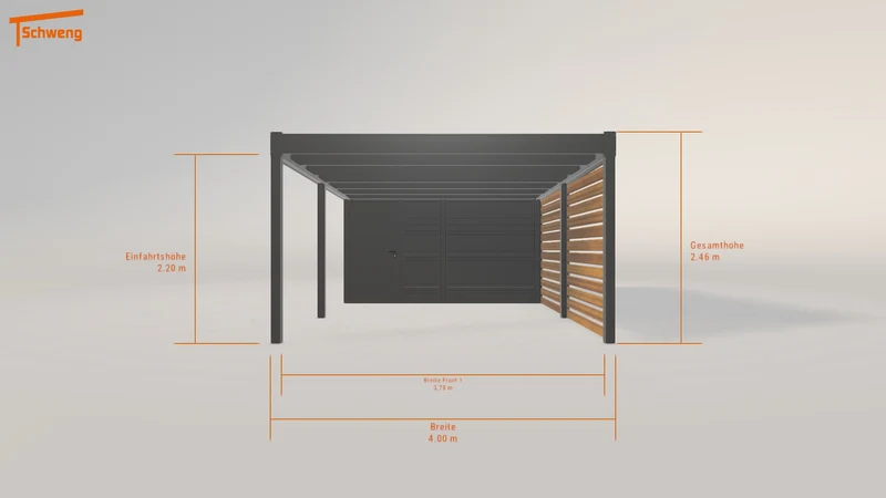 #DE Schweng Flachdachcarport C600 (ID w3p8vb) #MTG