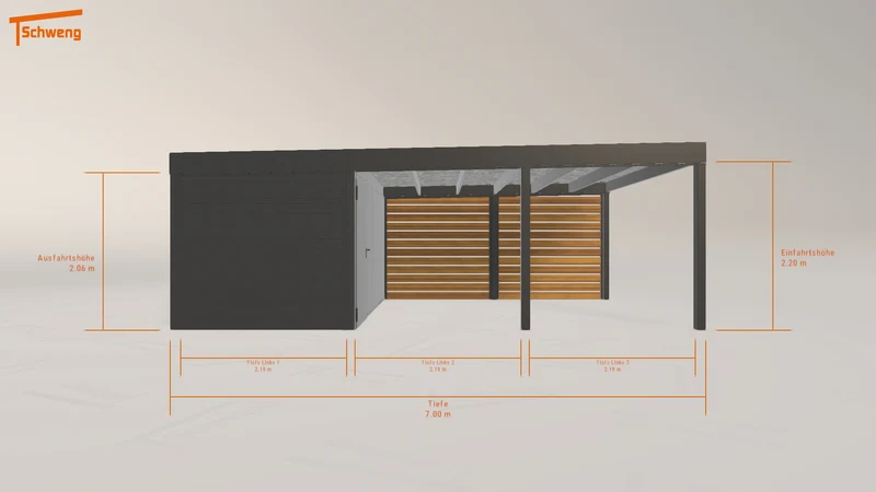 #DE Schweng Flachdachcarport C600 (ID w3p8vb) #MTG
