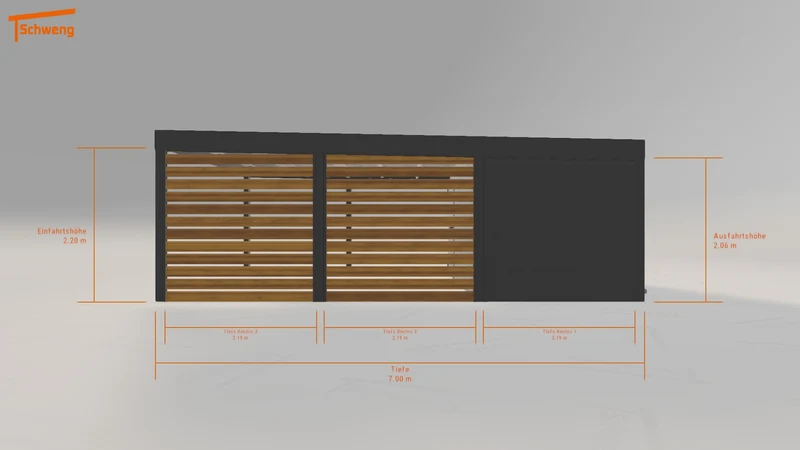 #DE Schweng Flachdachcarport C600 (ID w3p8vb) #MTG