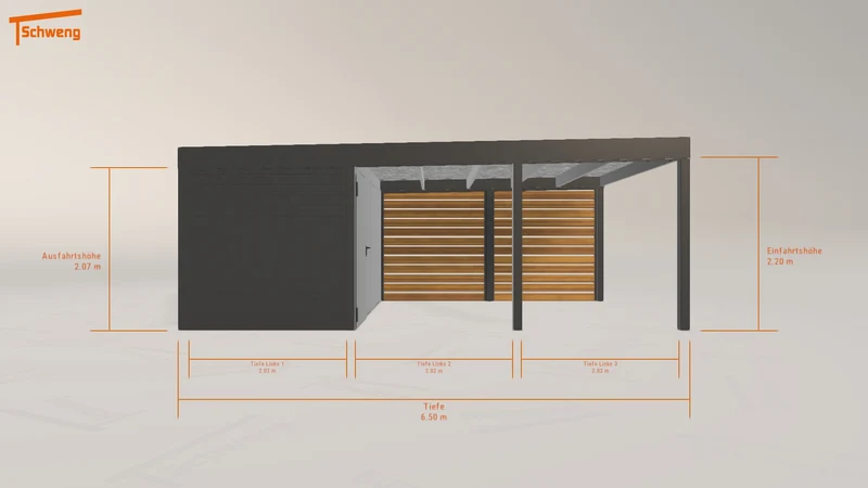 #DE Schweng Flachdachcarport C600 (ID 779npg) #MTG