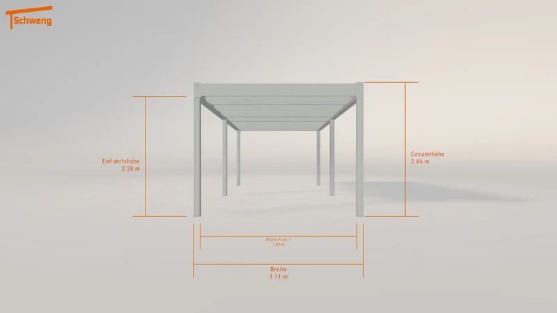 #DE Schweng Flachdachcarport C600 (ID mjqxv8)