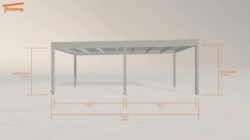 #DE Schweng Flachdachcarport C600 (ID mjqxv8)