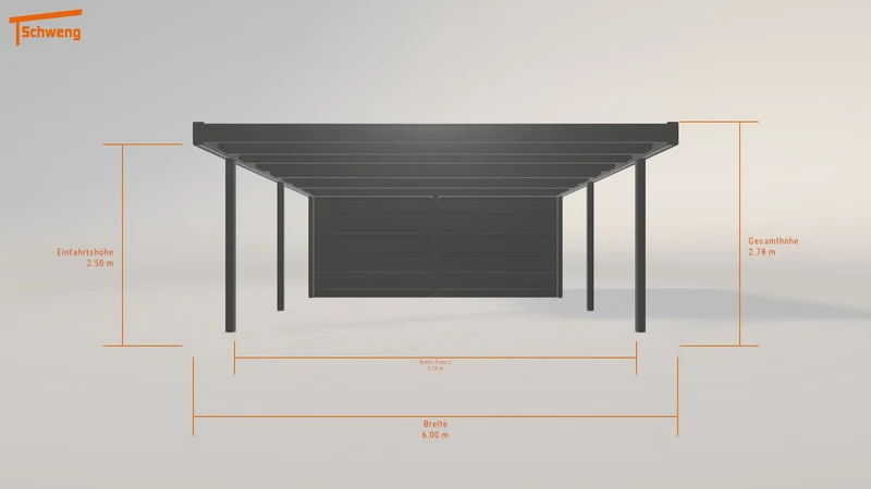 #DE Schweng Flachdachcarport C600 (ID x73gz8)