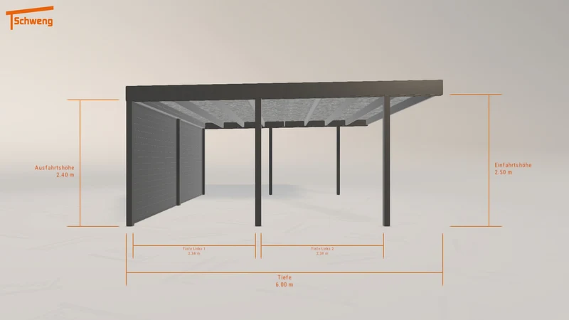 #DE Schweng Flachdachcarport C600 (ID x73gz8)