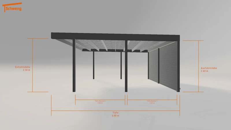 #DE Schweng Flachdachcarport C600 (ID x73gz8)