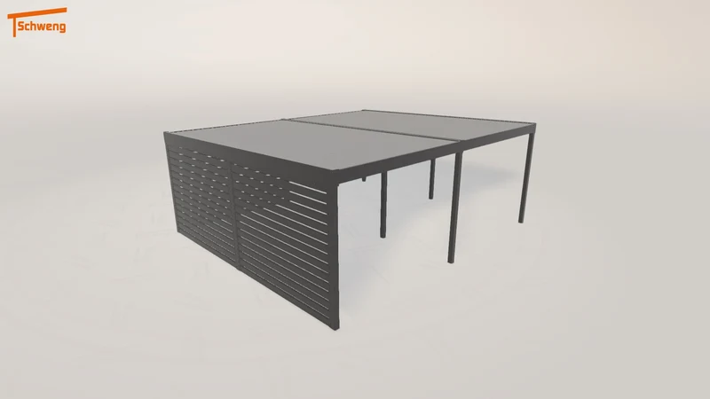 #DE Schweng Flachdachcarport C600+ (ID 33kbyy)