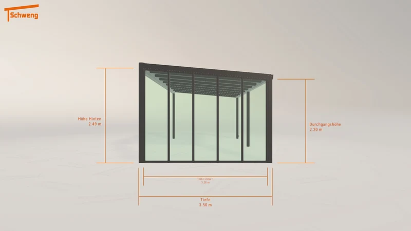 #DE Schweng Terrassenüberdachung S350 (ID qdnz97)