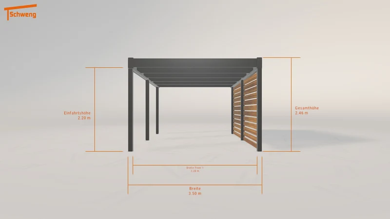 #DE Schweng Flachdachcarport C600 (ID 42kp5y)