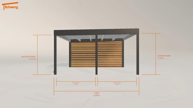 #DE Schweng Flachdachcarport C600 (ID 42kp5y)
