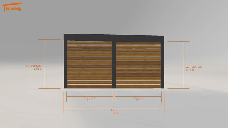#DE Schweng Flachdachcarport C600 (ID 42kp5y)