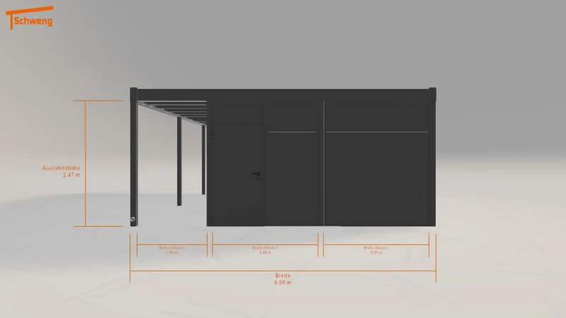 #DE Schweng Flachdachcarport C600+ (ID rjkmyd) #MTG