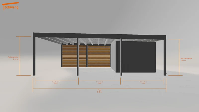 #DE Schweng Flachdachcarport C600+ (ID rjkmyd) #MTG