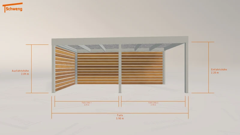#DE Schweng Flachdachcarport C600 (ID k2g5vk) #MTG