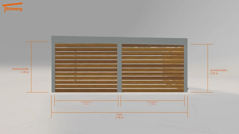 #DE Schweng Flachdachcarport C600 (ID k2g5vk) #MTG