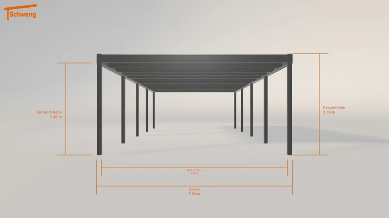 #DE Schweng Flachdachcarport C600 (ID v4pn2y)